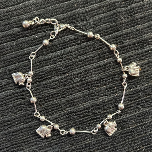 Sterling‎ Silver Elephant bracelet or Anklet - Charming Elephant Charm Jewelry - Picture 2 of 9